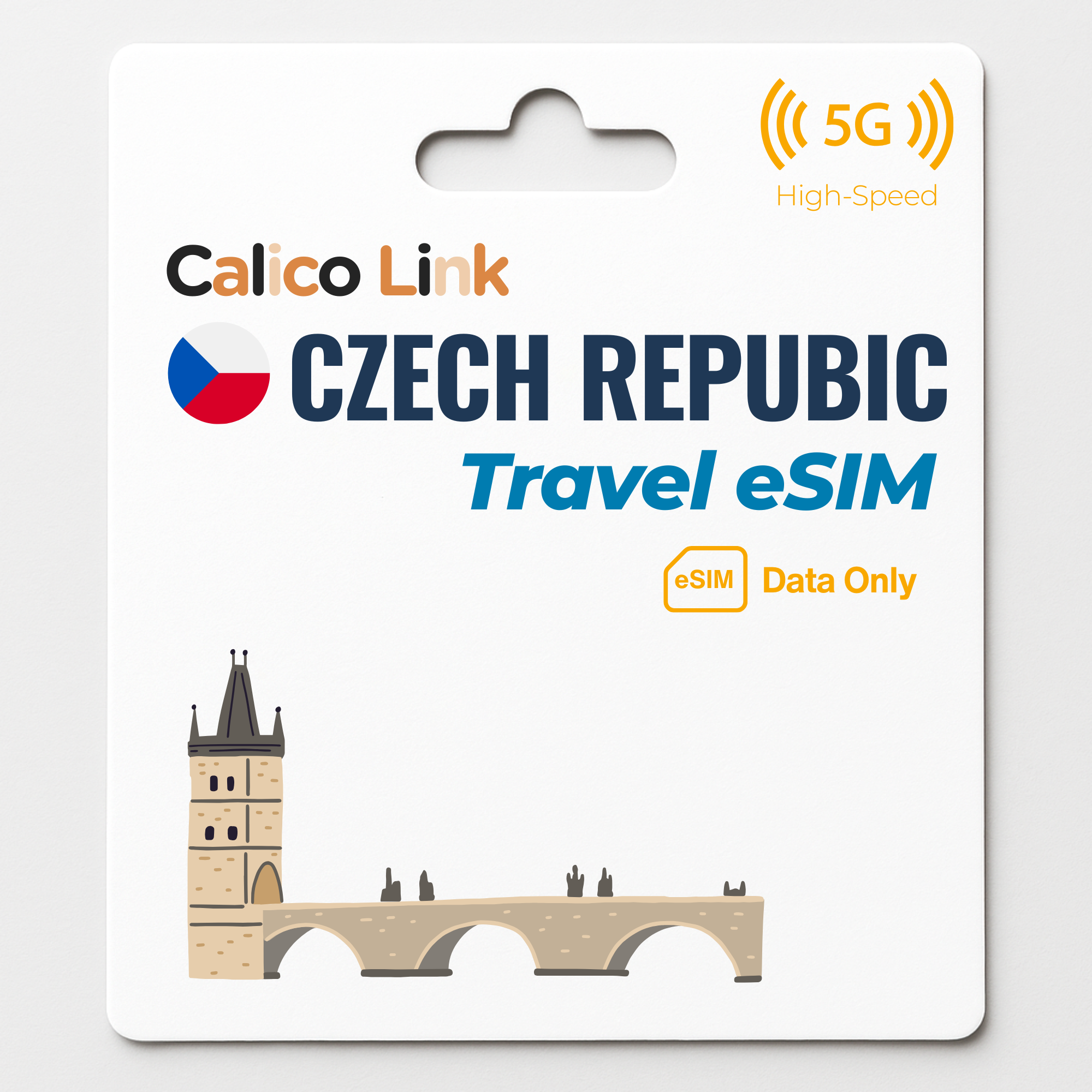 Datos 5G de la eSIM de viaje de la República Checa