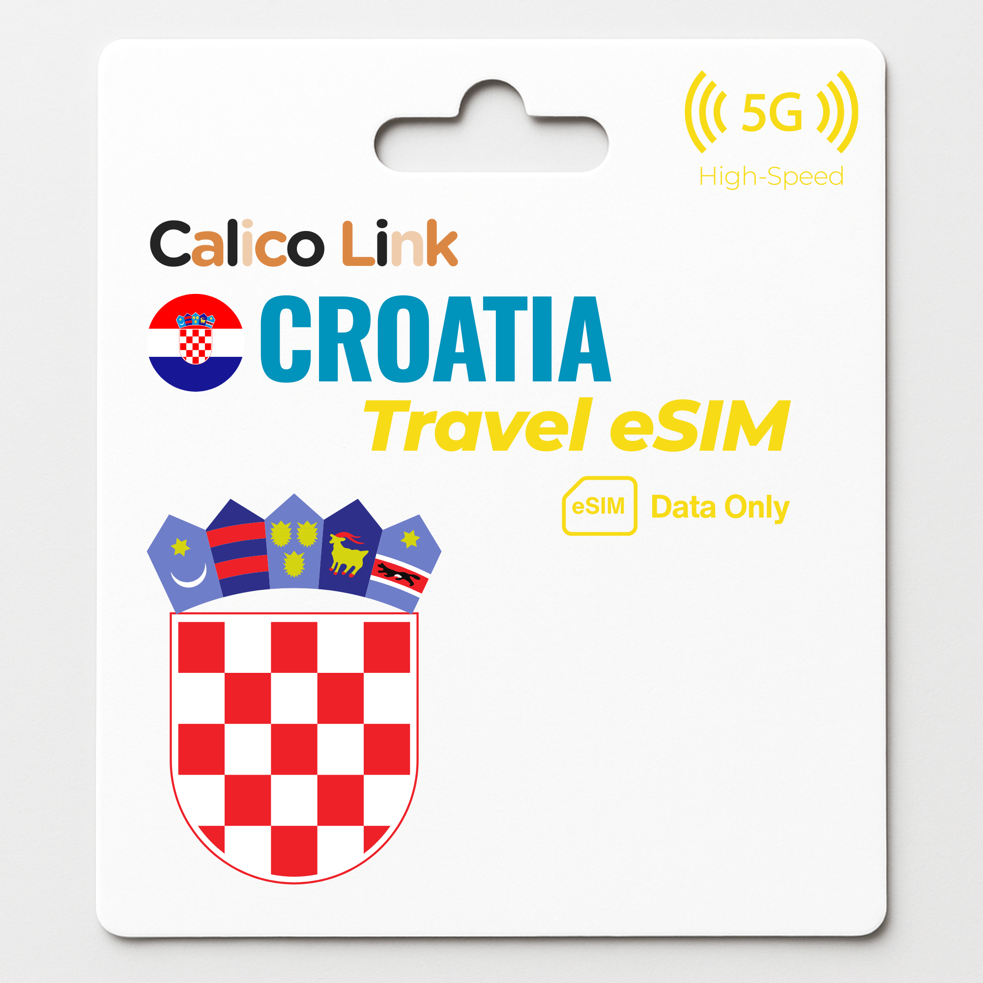 Datos 5G de la eSIM de viaje de Croacia
