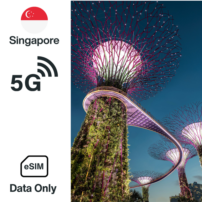 Datos 5G de la eSIM de viaje de Singapur