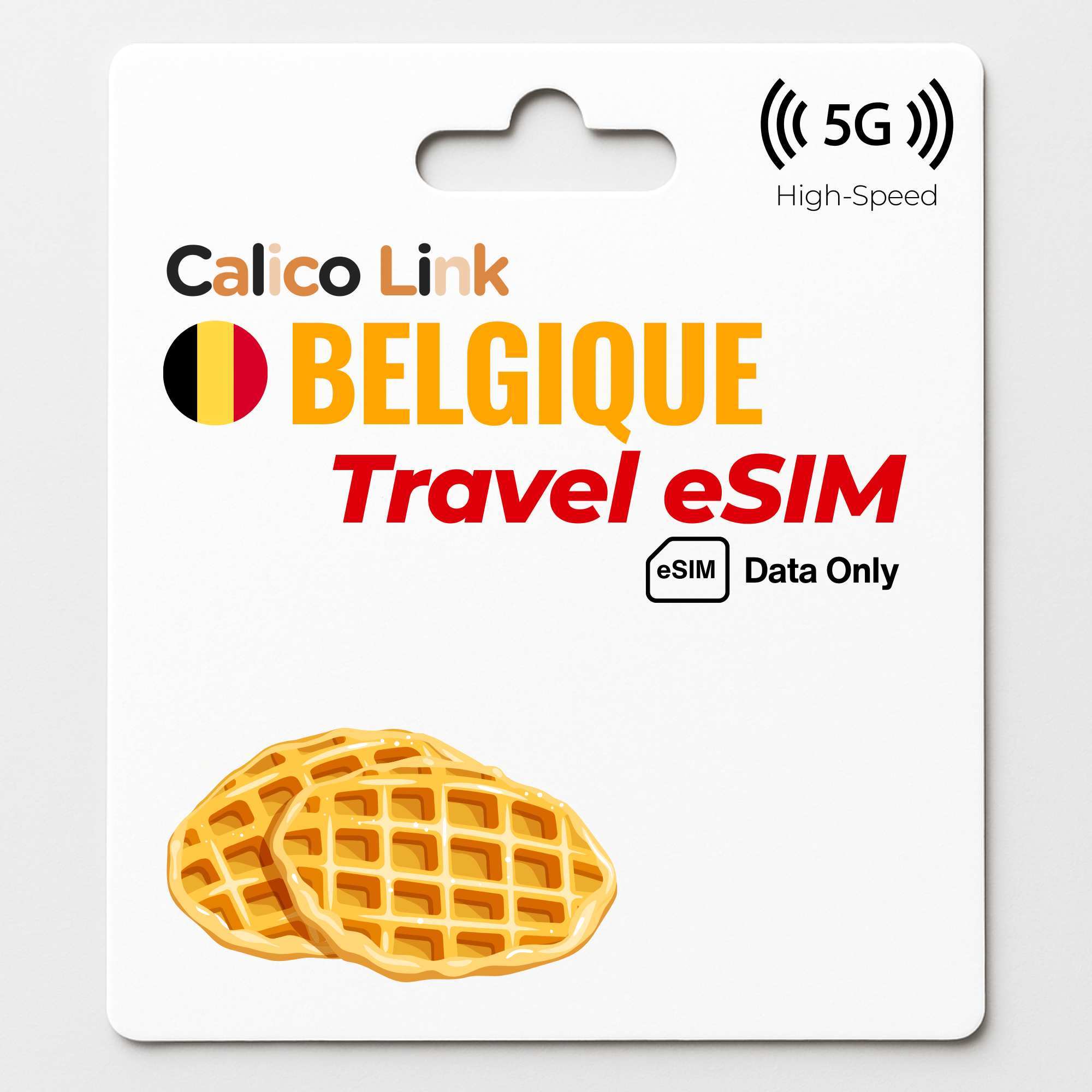 Datos 5G de la tarjeta eSim de viaje de Bélgica