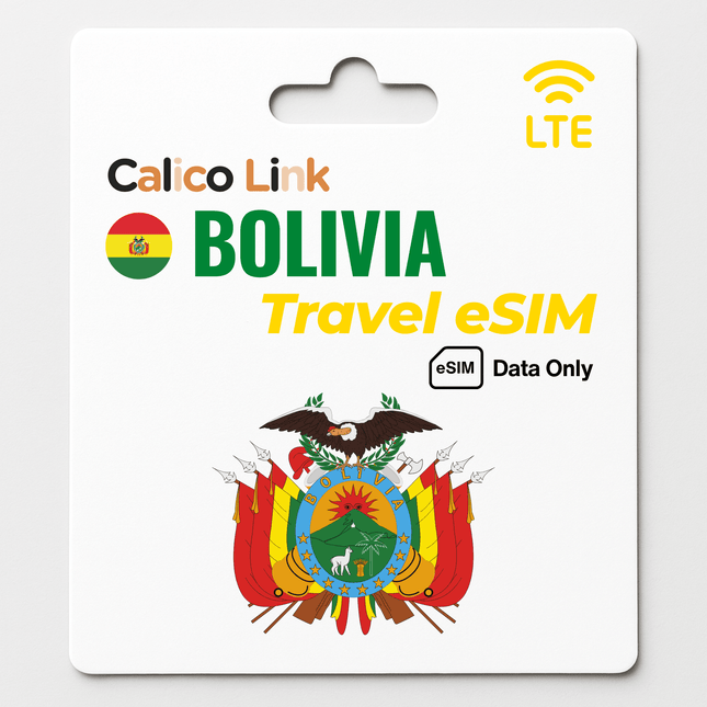 Boliva Travel eSIM LTE Data - Calico Link