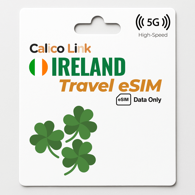 Ireland Travel eSIM 5G Data - Calico Link