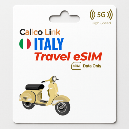 Italy Travel eSIM 5G Data - Calico Link