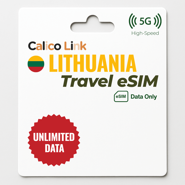 Lithuania Travel eSIM – Unlimited Data - Calico Link