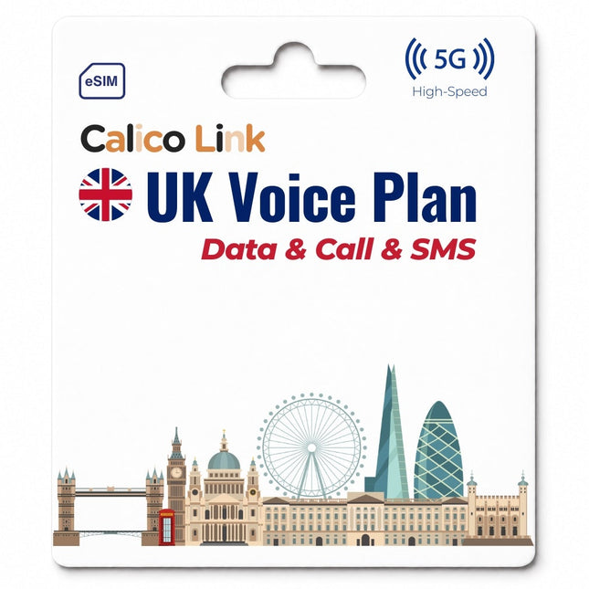 UK eSIM with 5G Data, Calls & SMS – Calico Link