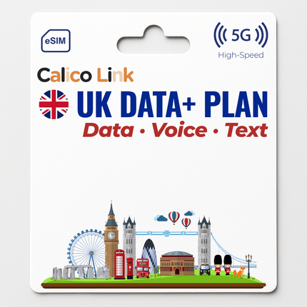 UK Travel eSIM Plus with Data, Calls & SMS - Calico Link