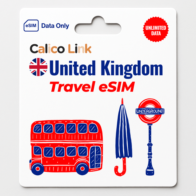 UK Travel eSIM | Unlimited Data - Calico Link