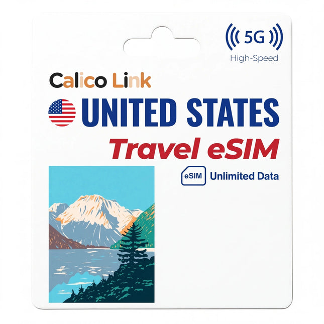 USA Travel eSIM | Unlimited Data - Calico Link